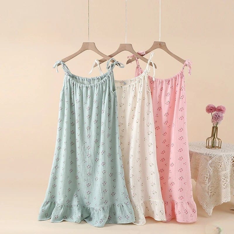 Robe de Chambre Femme Coton Bretelles