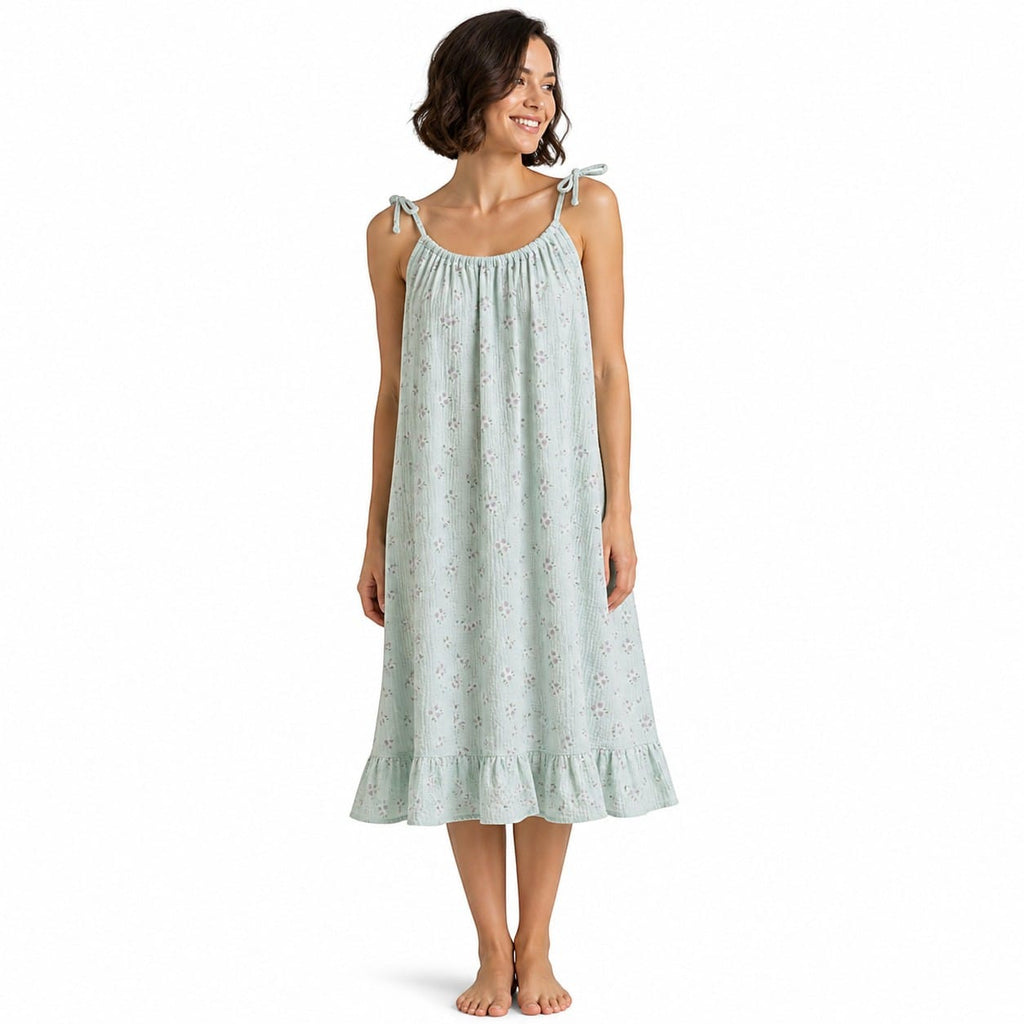 Robe de Chambre Femme Coton Bretelles