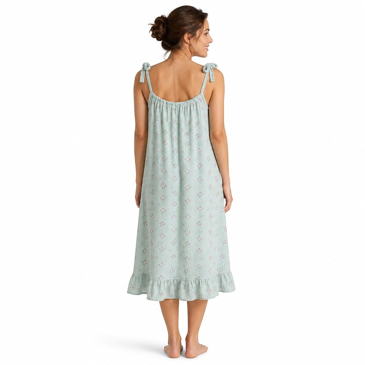 Robe de Chambre Femme Coton Bretelles