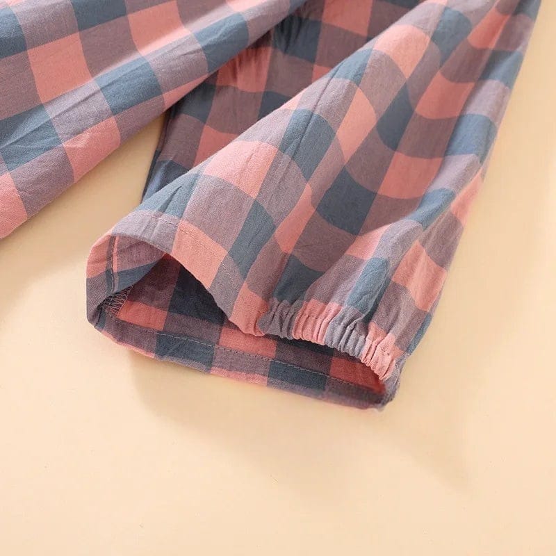 Robe de Chambre Femme Coton Carreaux