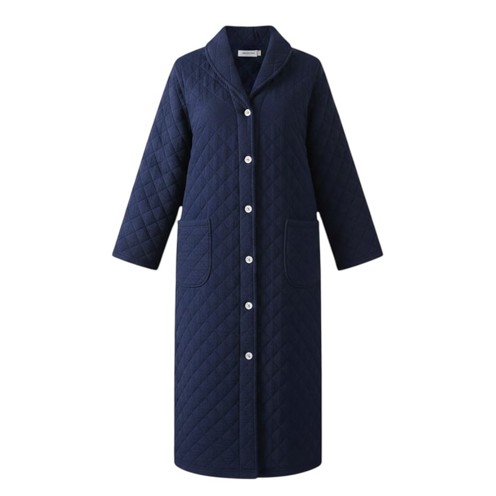 Robe de Chambre Femme Coton Chaude Mi-Longue Hiver