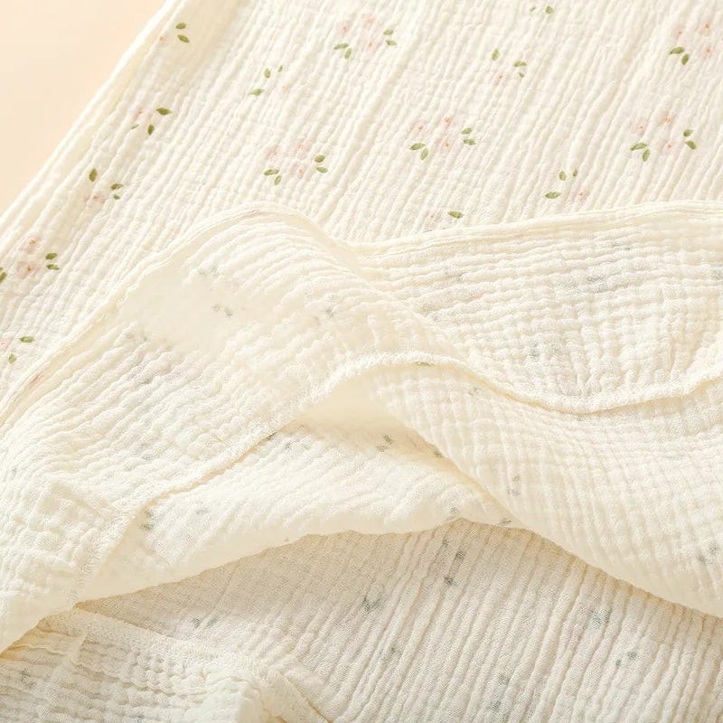 Robe de Chambre Femme Coton Classique Manches Courtes