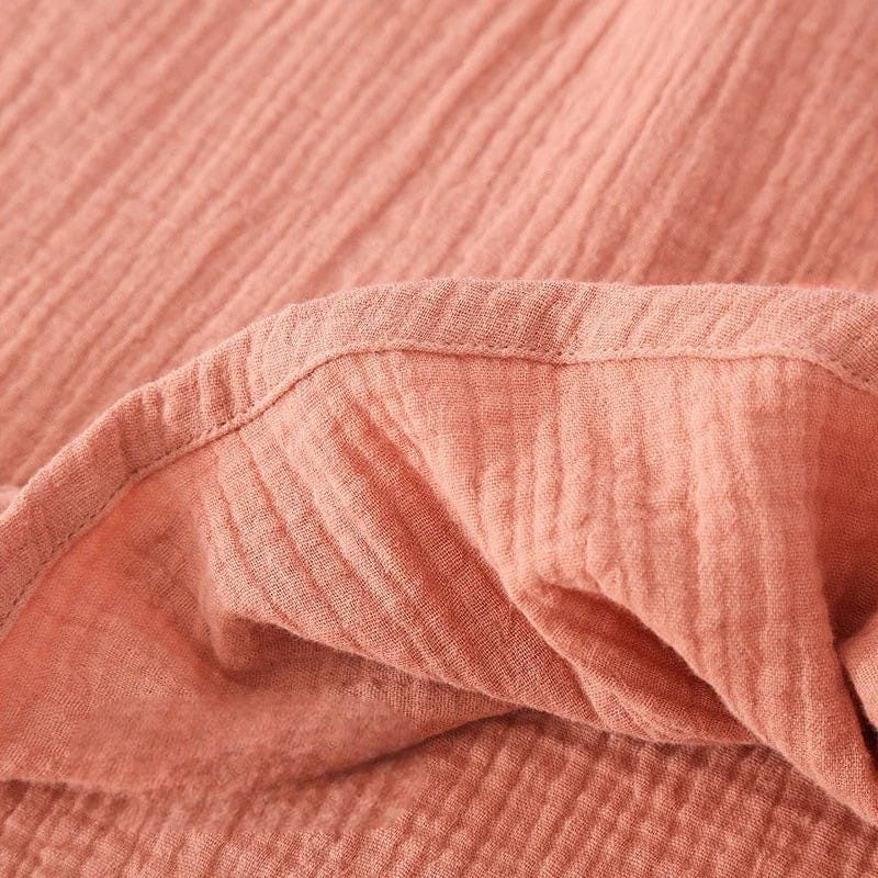 Robe de Chambre Femme Coton Gaze Crêpe