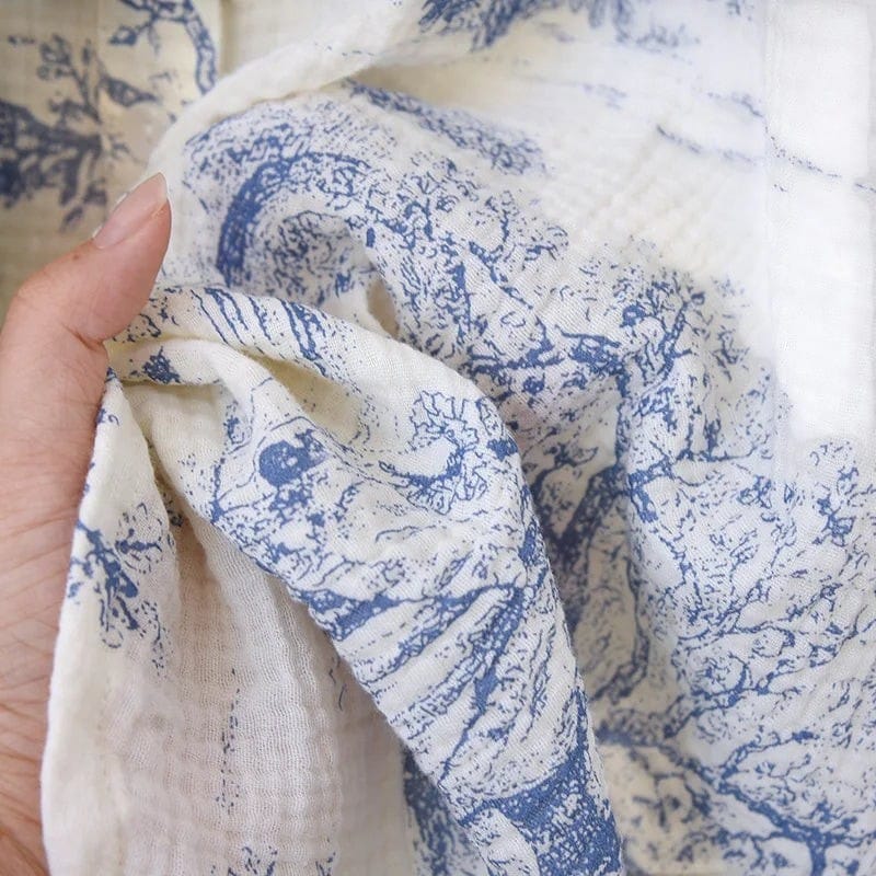Robe de Chambre Femme Coton Imprimé Jardin