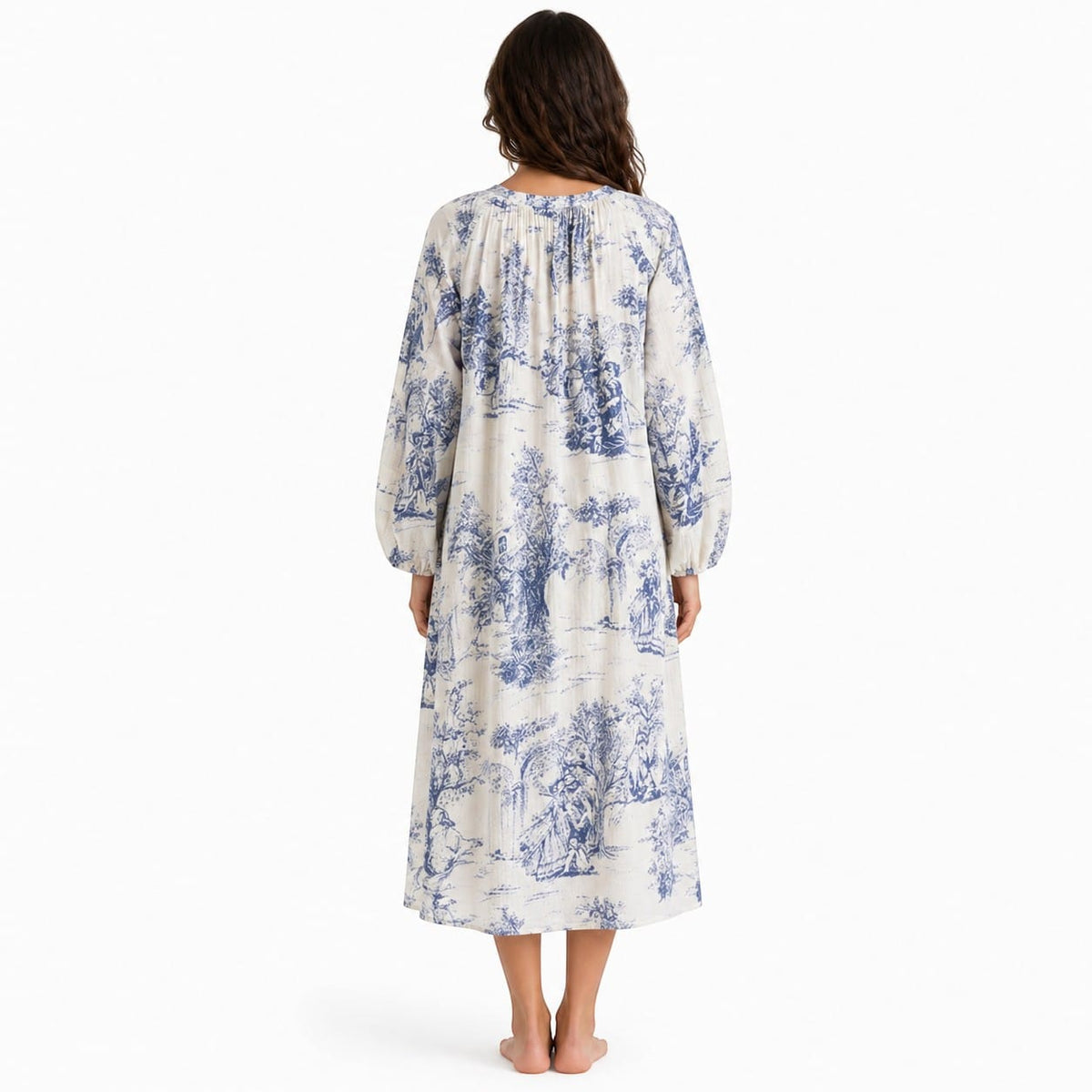 Robe de Chambre Femme Coton Imprimé Jardin