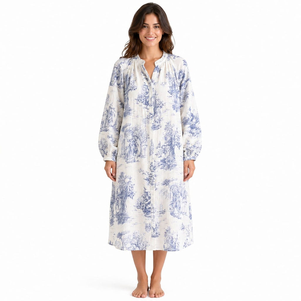 Robe de Chambre Femme Coton Imprimé Jardin