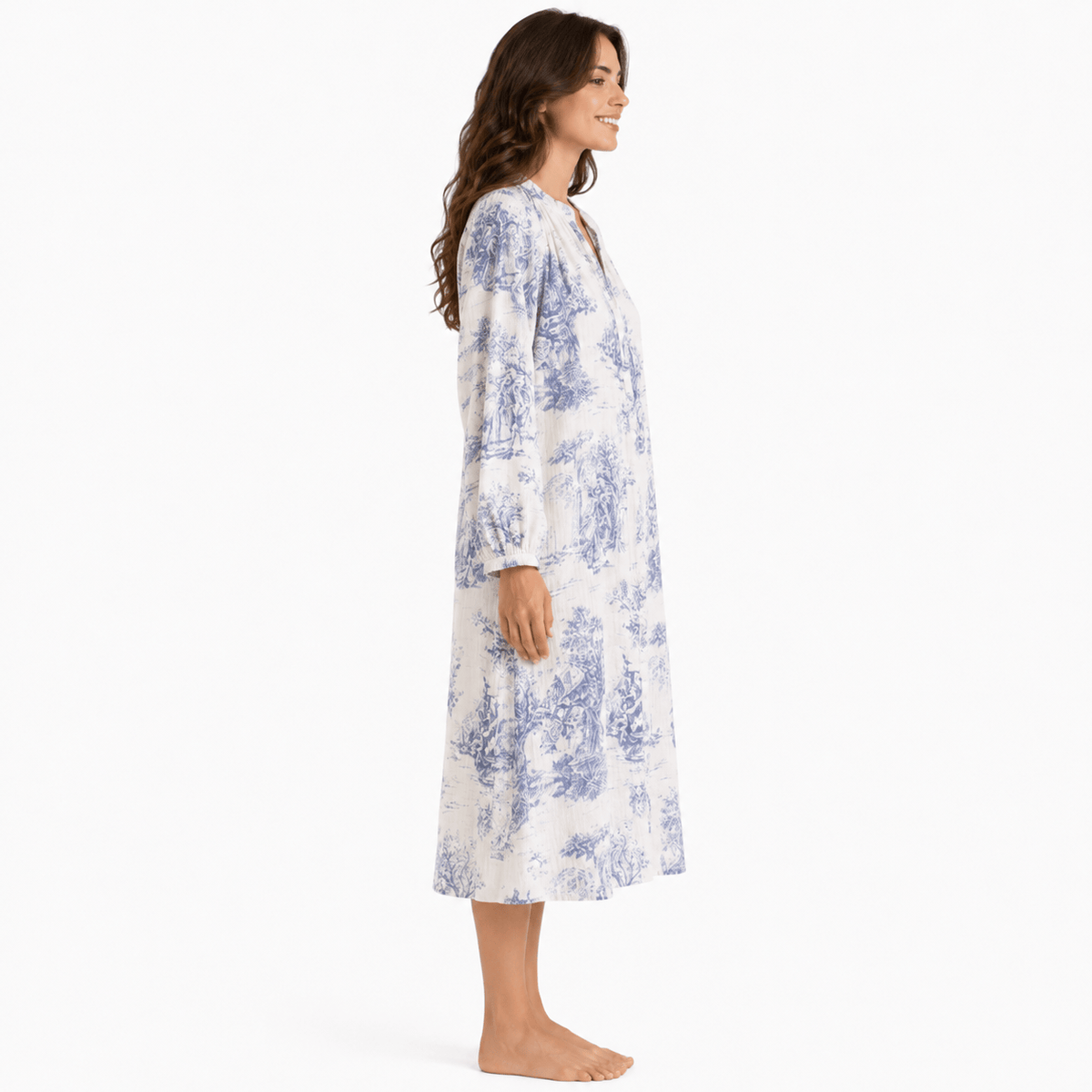 Robe de Chambre Femme Coton Imprimé Jardin