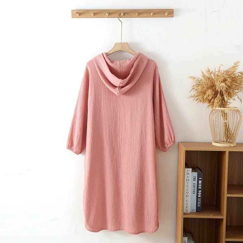 Robe de Chambre Femme Coton Longue Confort Mi-Saison