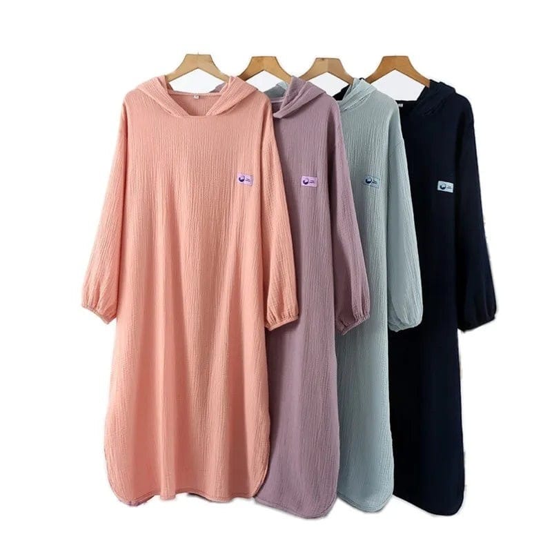 Robe de Chambre Femme Coton Longue Confort Mi-Saison