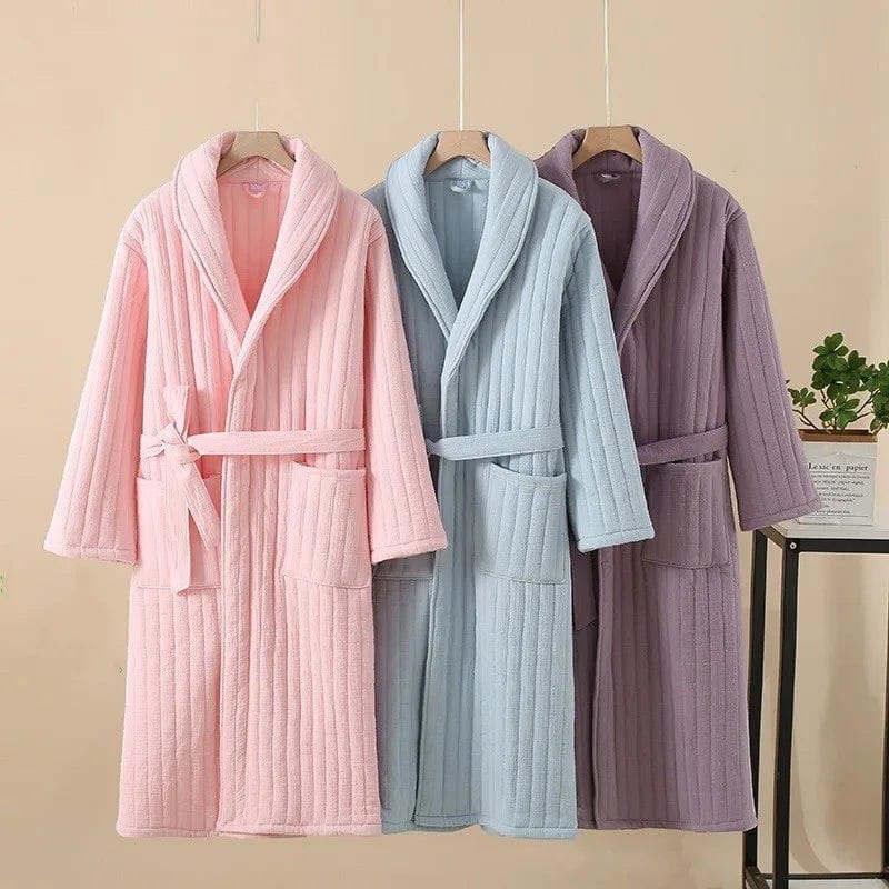 Robe de Chambre Femme Coton Matelassée Chaude