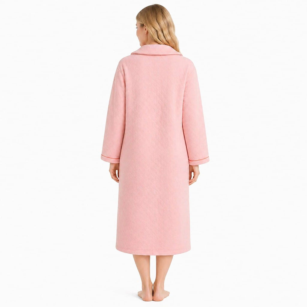Robe de Chambre Femme Coton Matelassée Douce Hiver