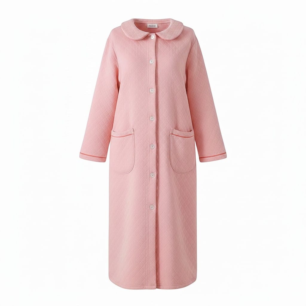 Robe de Chambre Femme Coton Matelassée Douce Hiver