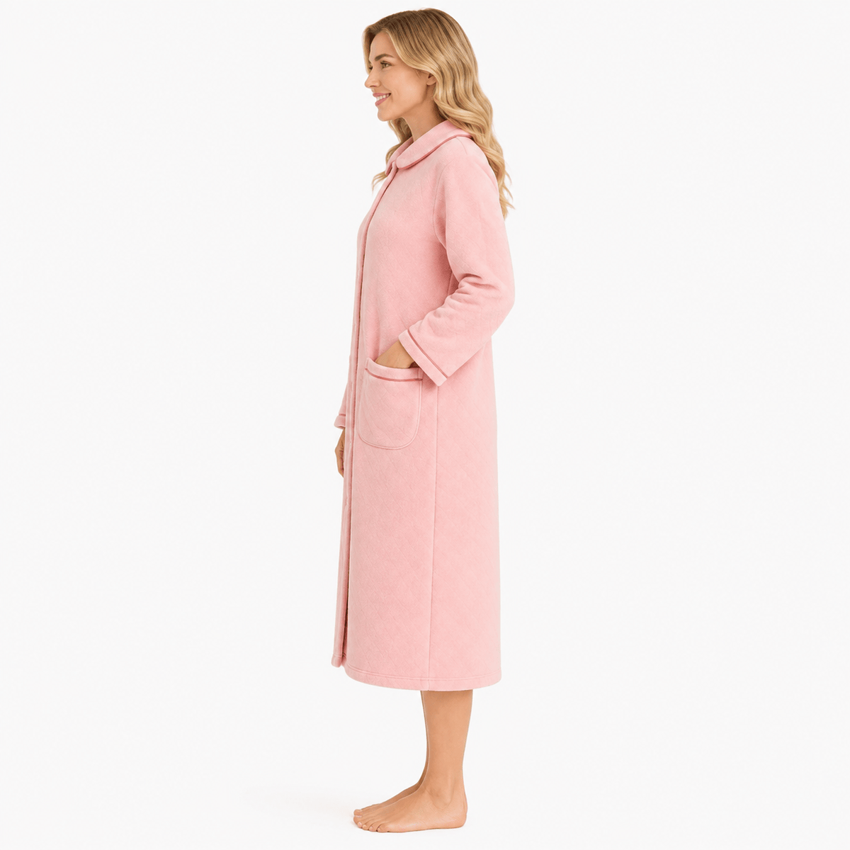 Robe de Chambre Femme Coton Matelassée Douce Hiver