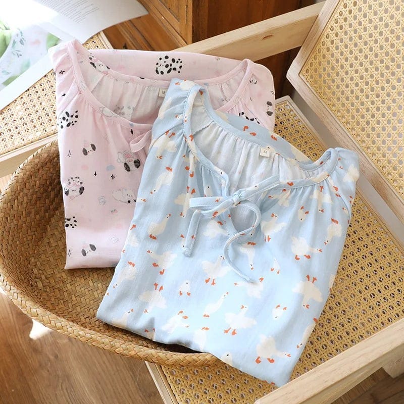 Robe de Chambre Femme Coton Motif Cool