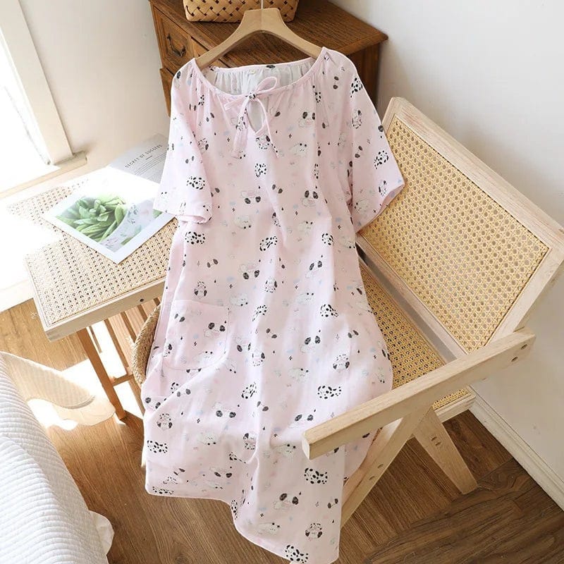 Robe de Chambre Femme Coton Motif Cool