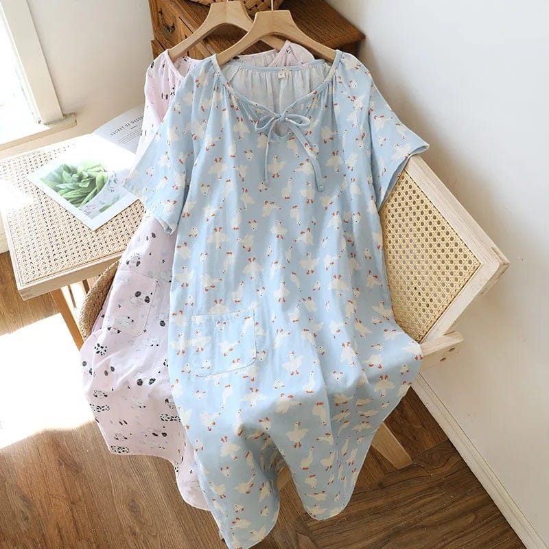 Robe de Chambre Femme Coton Motif Cool