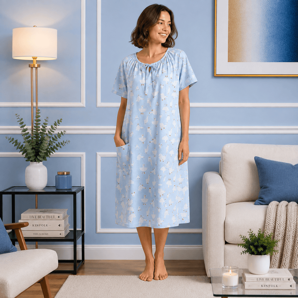 Robe de Chambre Femme Coton Motif Cool