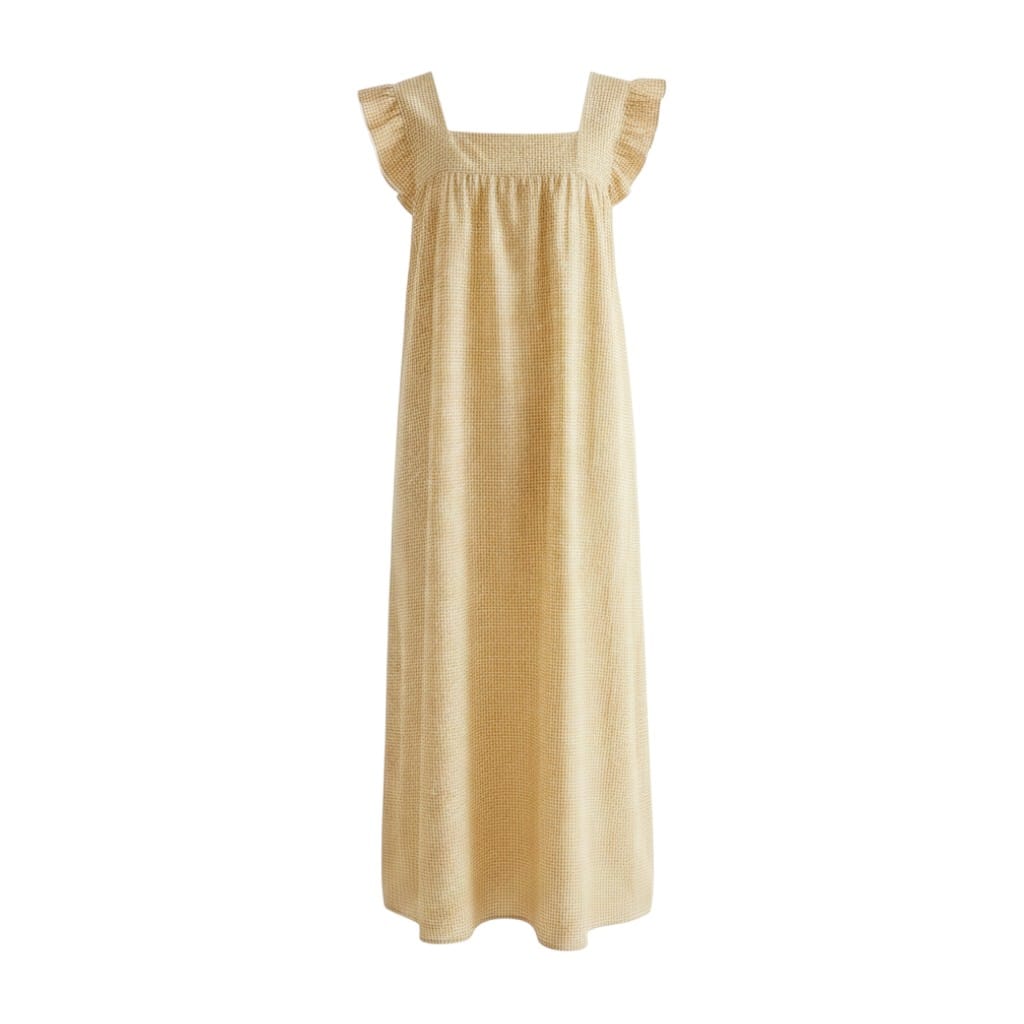 Robe de Chambre Femme Coton Petit Carreaux