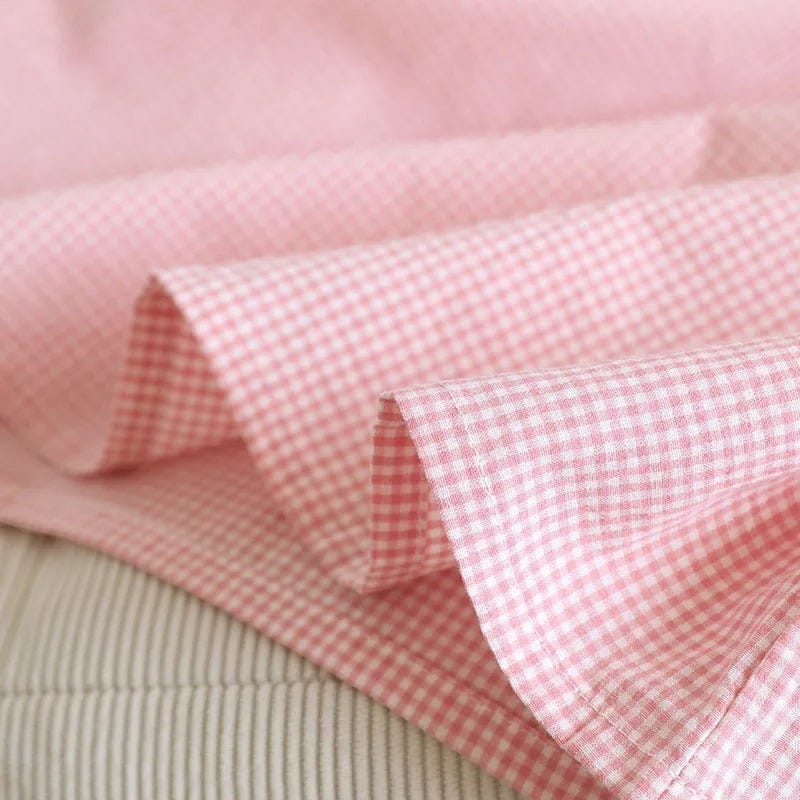 Robe de Chambre Femme Coton Petit Carreaux