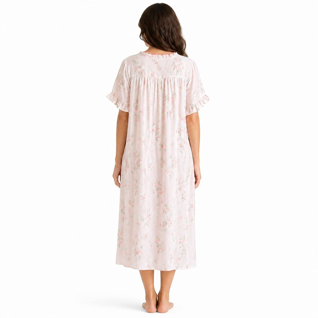 Robe de Chambre Femme Fibre de Bambou Kimono Fleuri