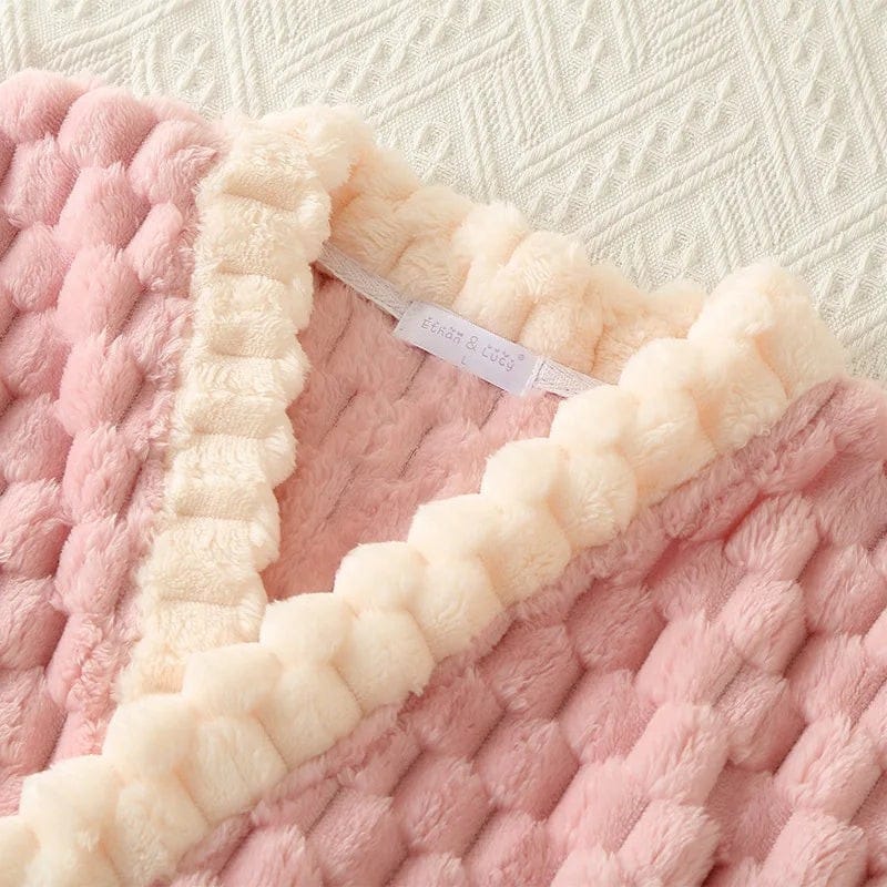 Robe de Chambre Femme Flanelle Patchwork Confort Hiver
