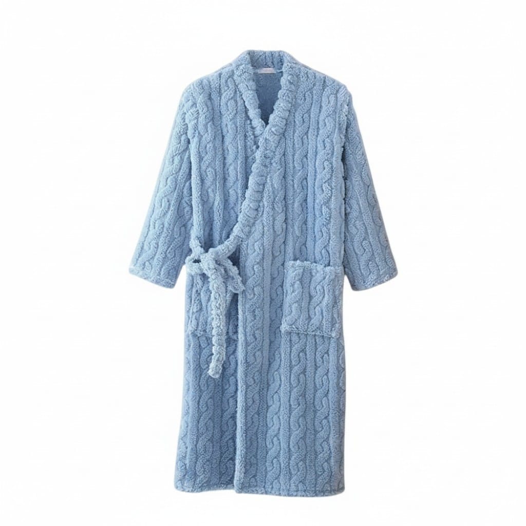Robe de Chambre Femme Flanelle Patchwork Confort Hiver