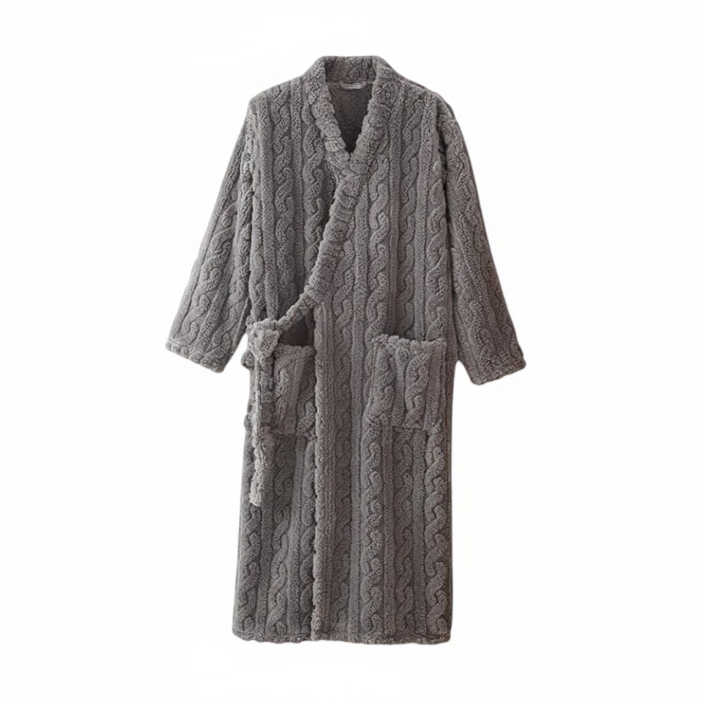 Robe de Chambre Femme Flanelle Patchwork Confort Hiver