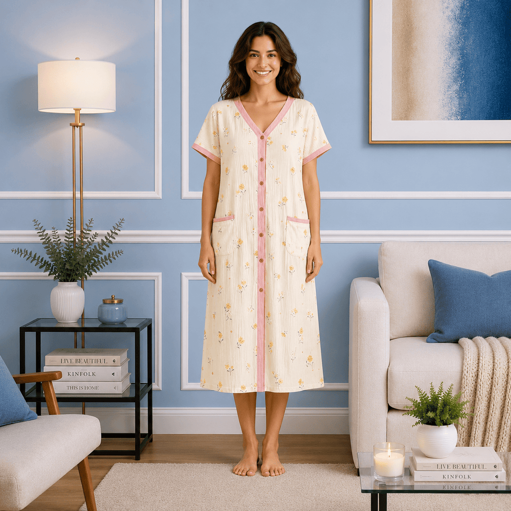 Robe de Chambre Femme Gaze Double Épaisseur