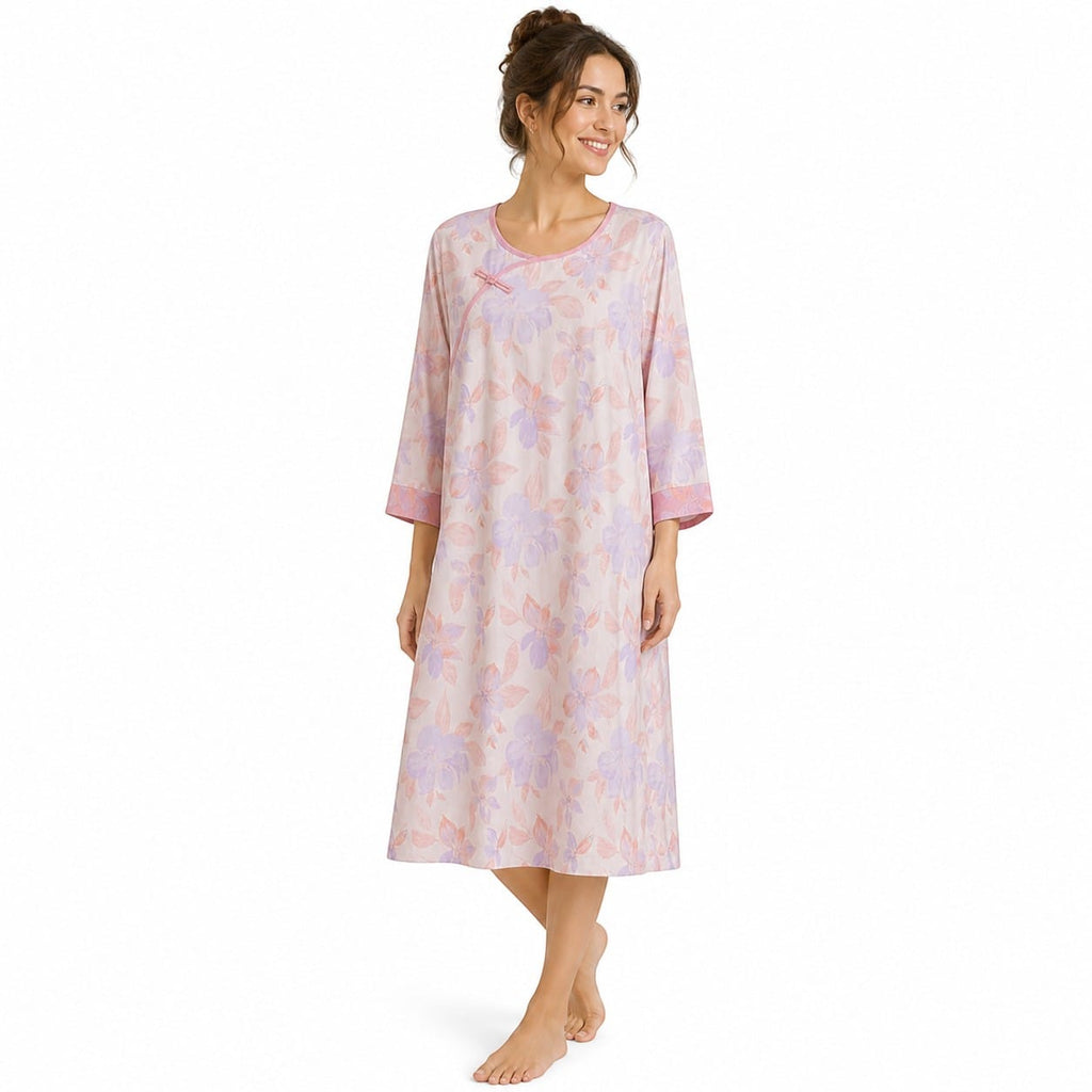 Robe de Chambre Femme Gaze Double Épaisseur Style Ethnique