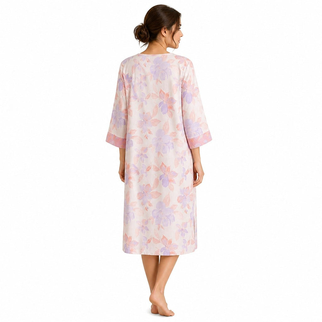 Robe de Chambre Femme Gaze Double Épaisseur Style Ethnique