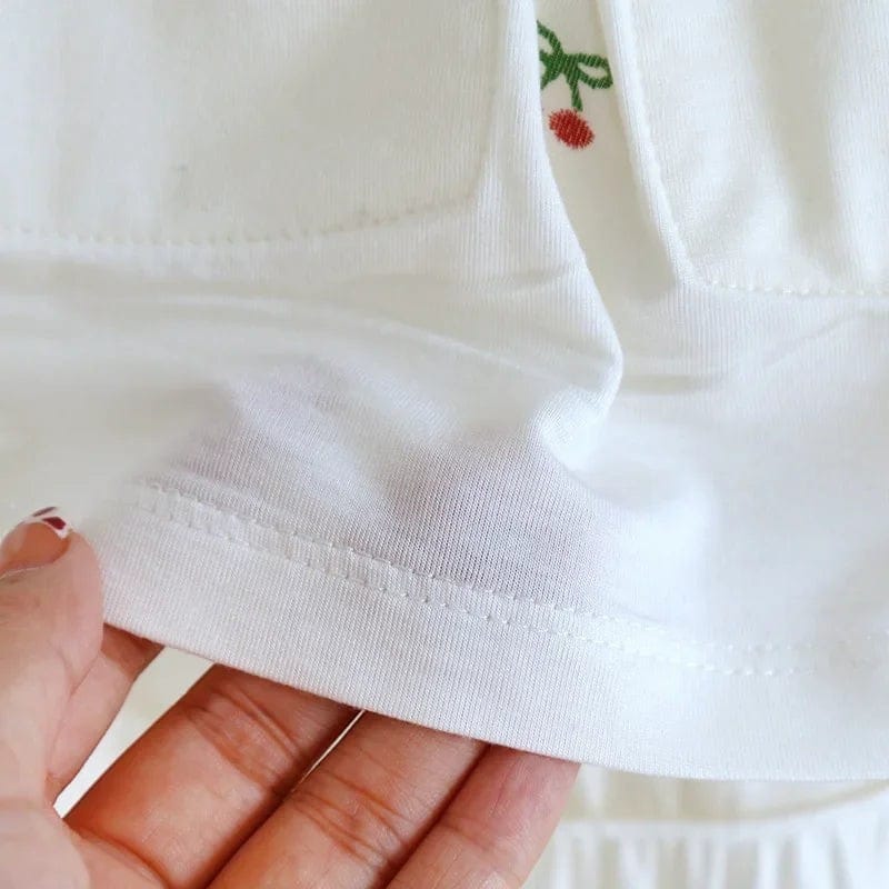Robe de Chambre Femme Imprimé Cerises Bretelles Fines