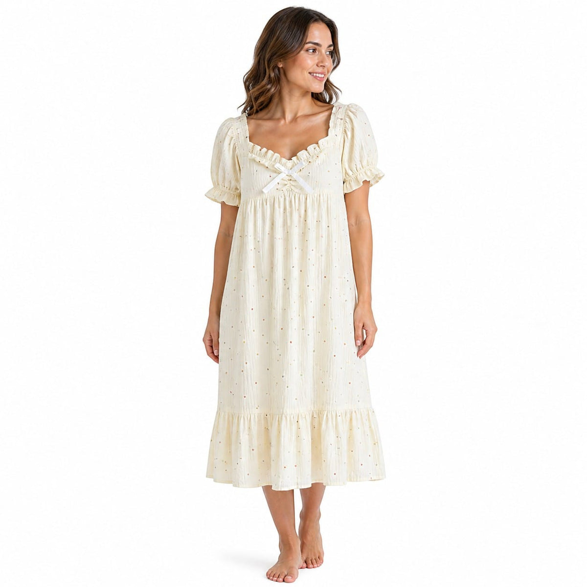 Robe de Chambre Femme Longue Avec Coques