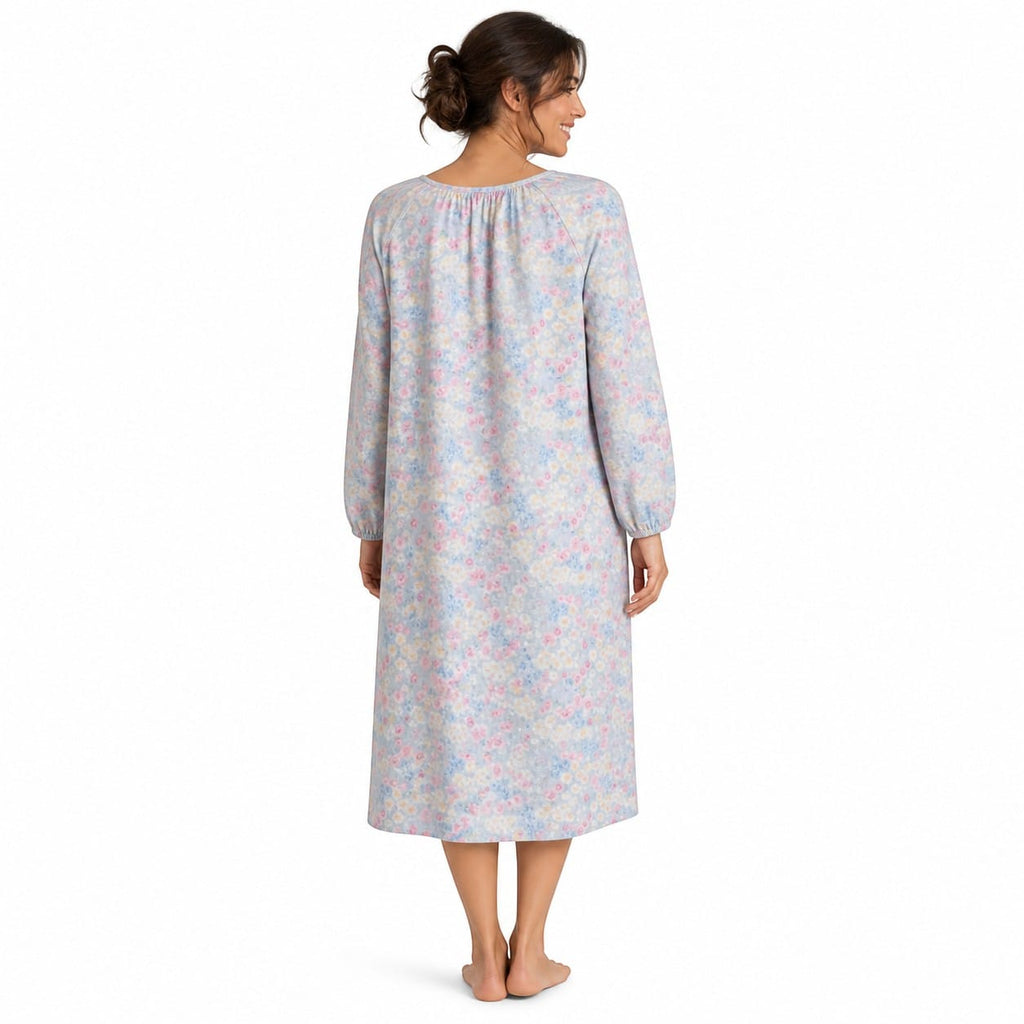 Robe de Chambre Femme Longue Boutonnée Manches 3/4