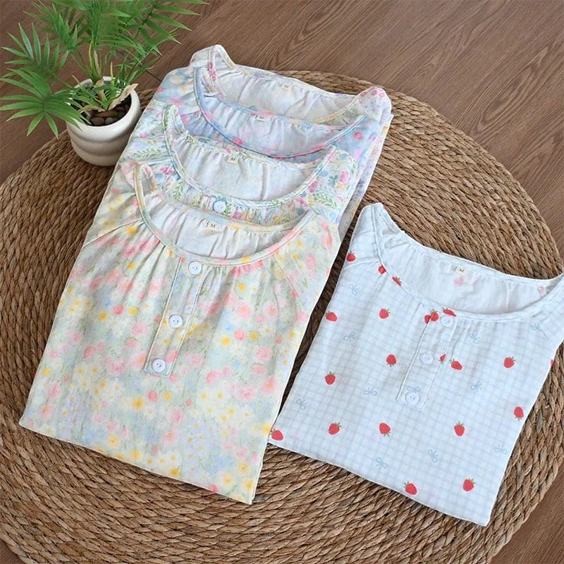 Robe de Chambre Femme Longue Boutonnée Manches 3/4