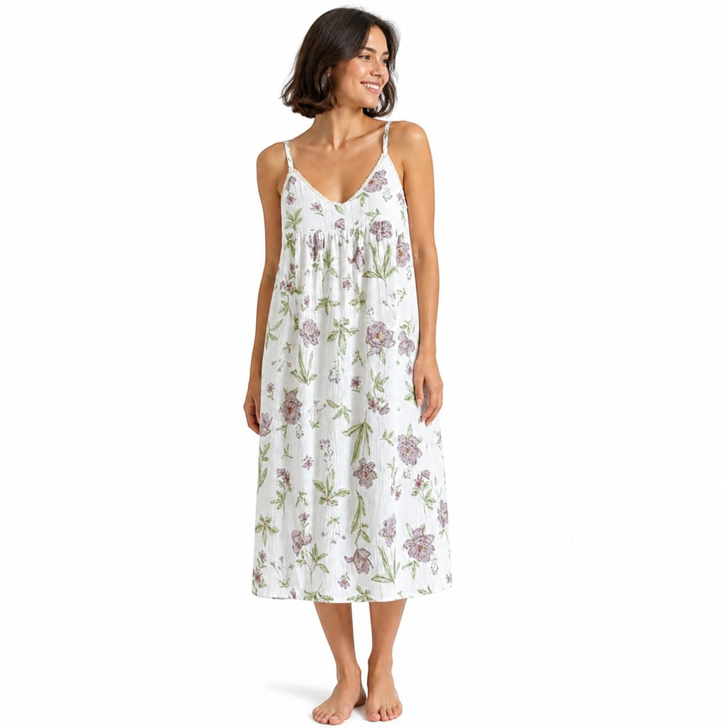 Robe de Chambre Femme Longue Bretelles Fines