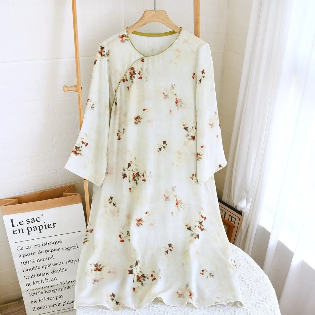 Robe de Chambre Femme Longue Imprimé Style Ethnique