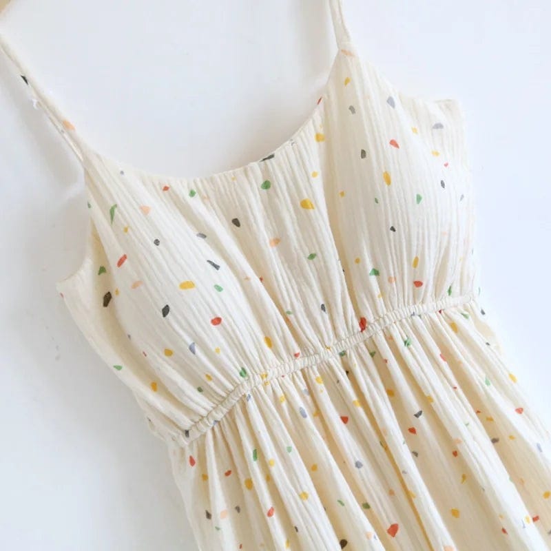 Robe de Chambre Femme Longue Imprimée Bretelles Été Image