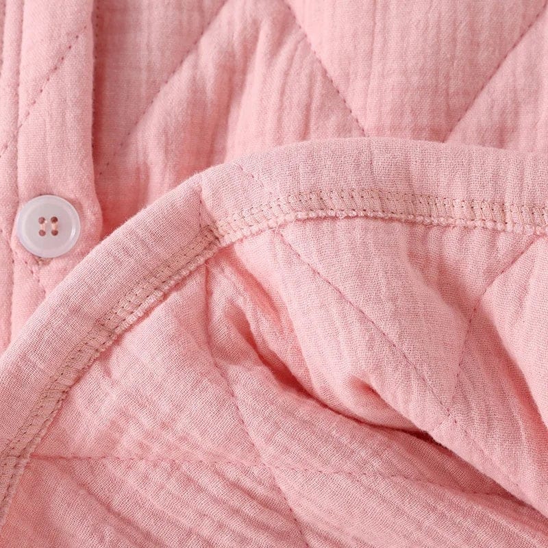 Robe de Chambre Femme Matelassée Coton à Capuche Hiver