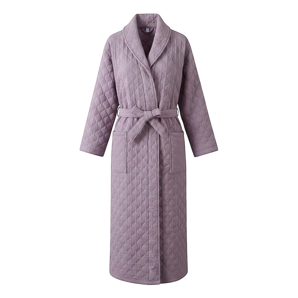 Robe de Chambre Femme Matelassée Coton Chaude Hiver