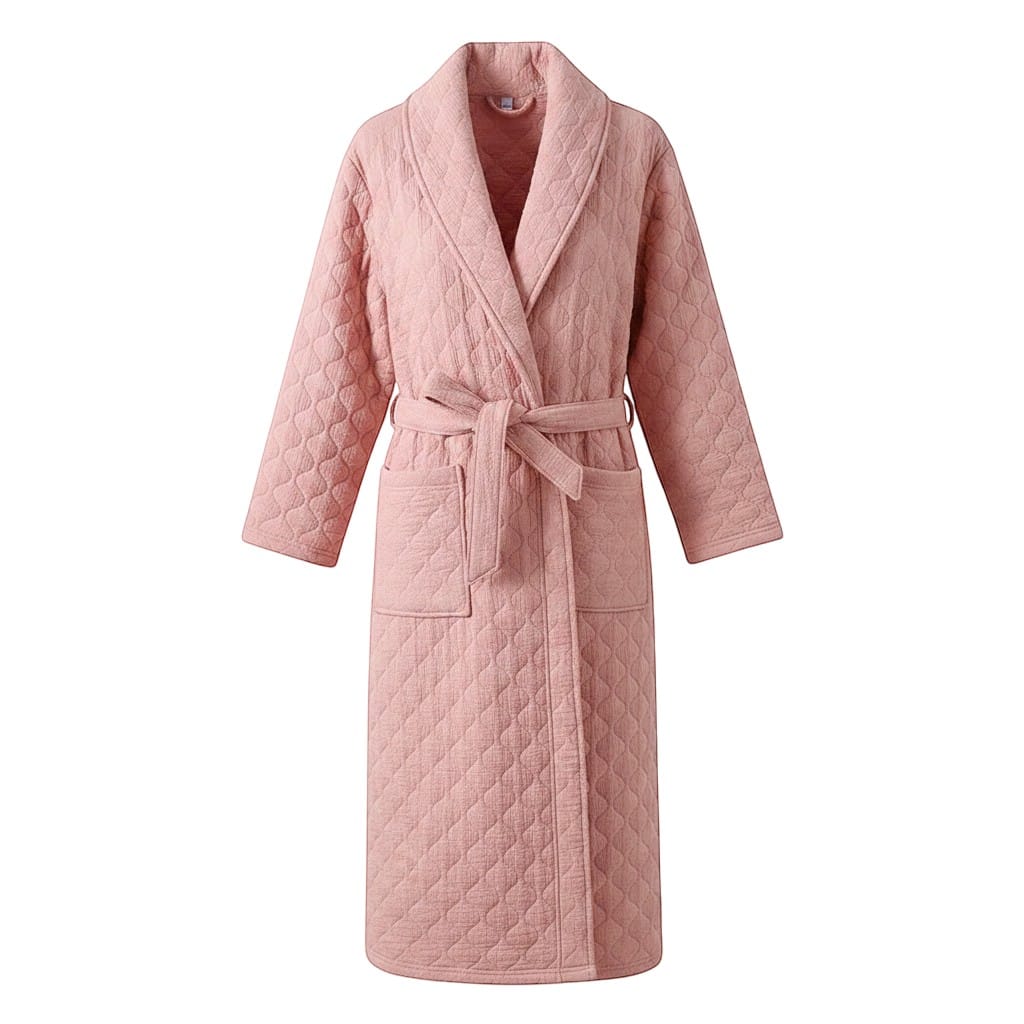Robe de Chambre Femme Matelassée Coton Chaude Hiver