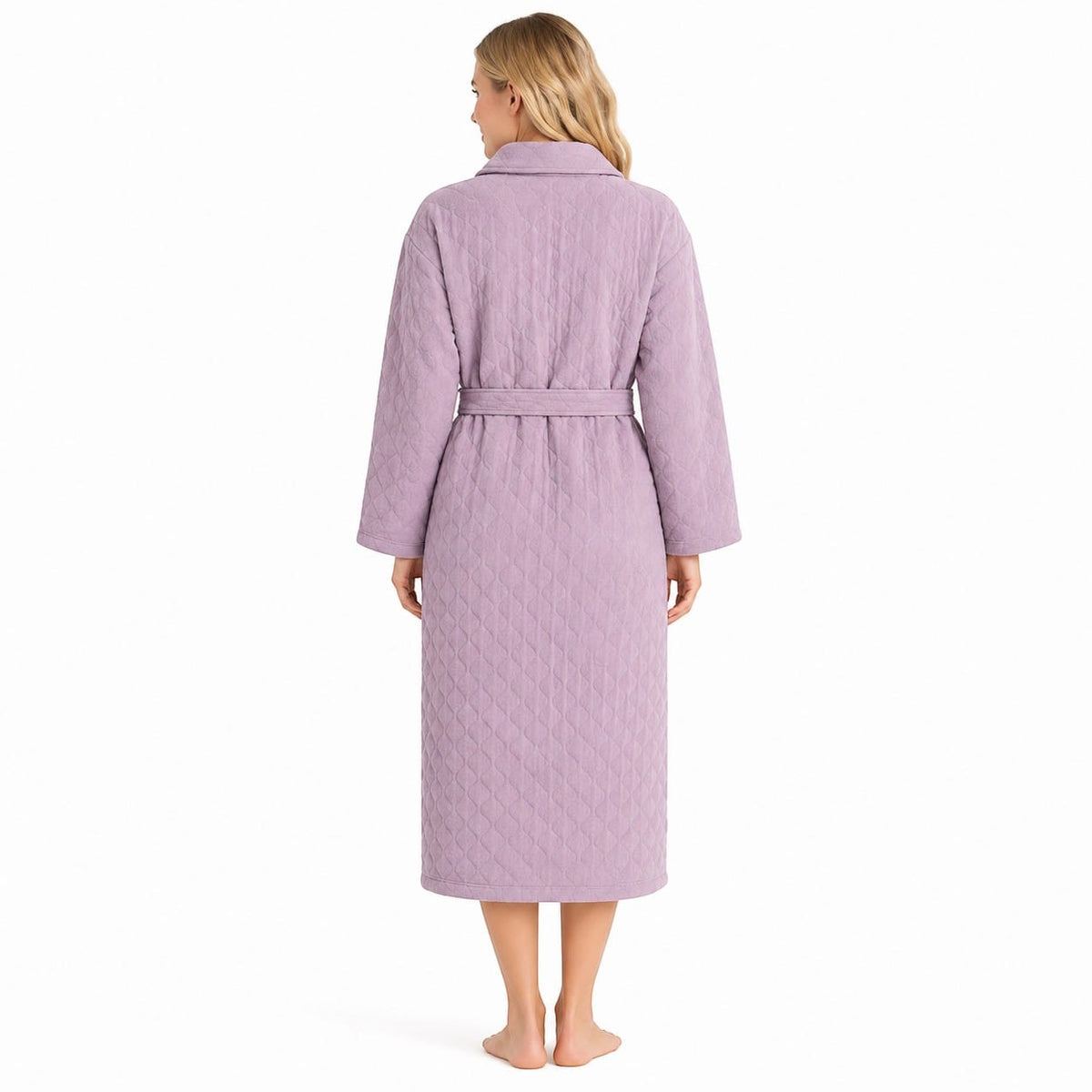 Robe de Chambre Femme Matelassée Coton Chaude Hiver