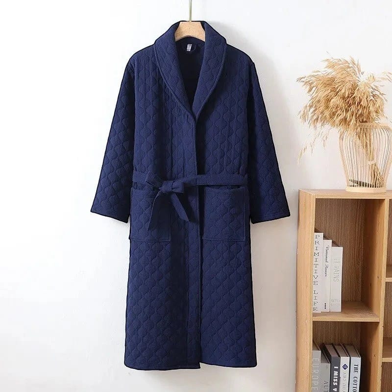 Robe de Chambre Femme Matelassée Coton Chaude Hiver