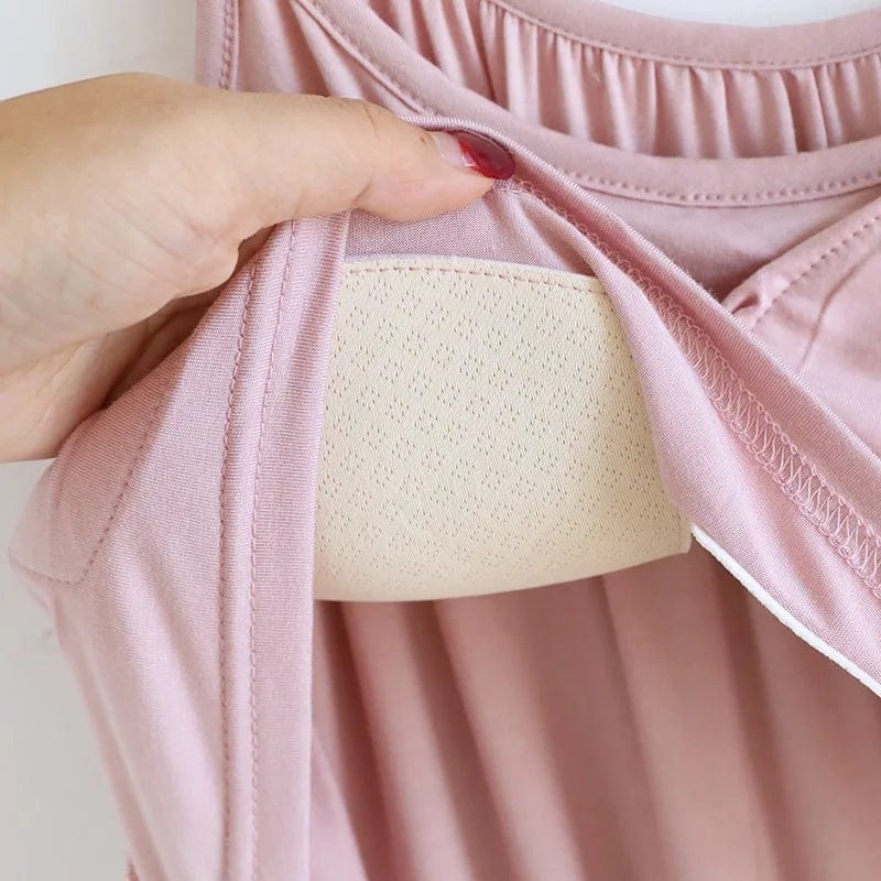 Robe de Chambre Femme Modal Uni Mi-Longue Bretelles Fines