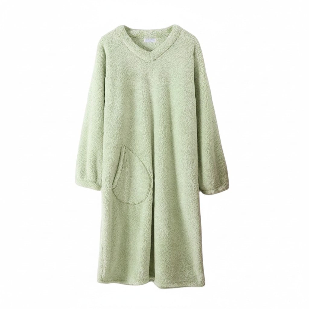 Robe de Chambre Femme Polaire Col V