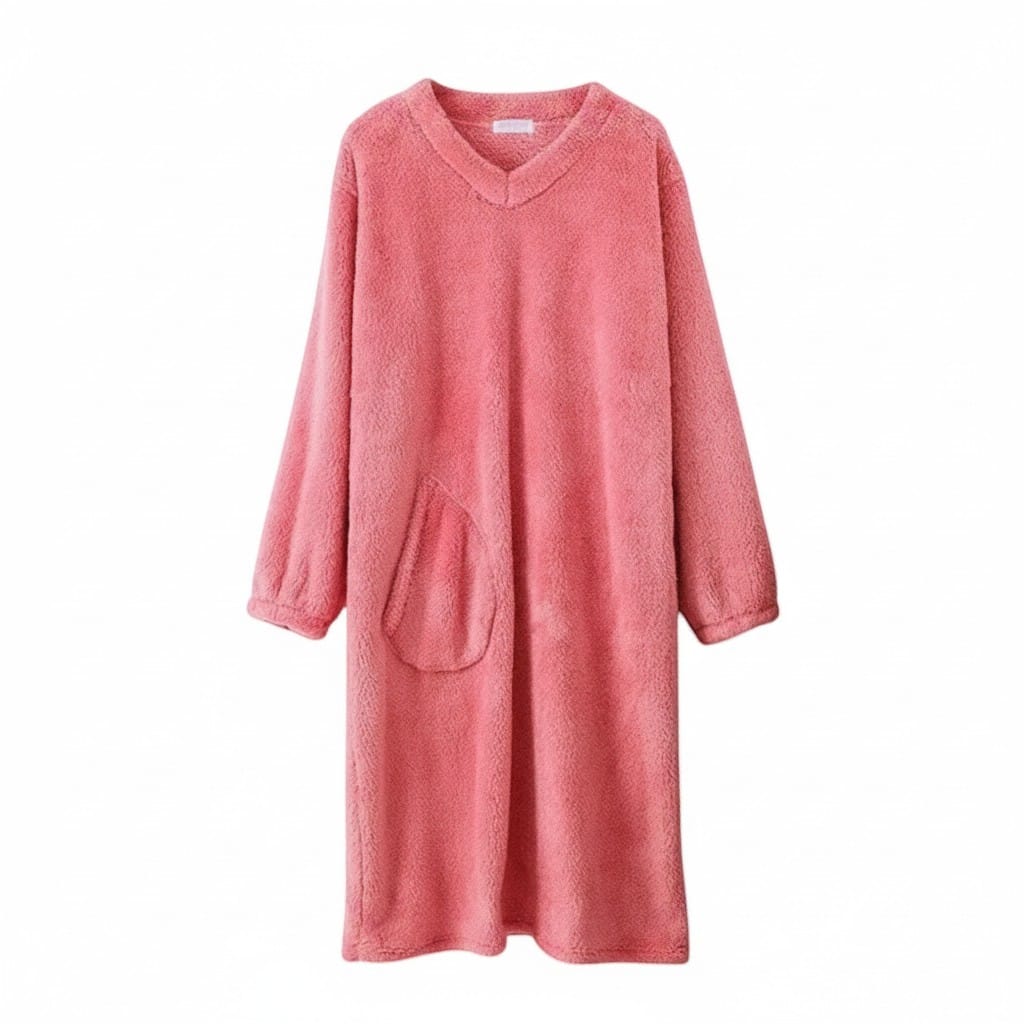 Robe de Chambre Femme Polaire Col V