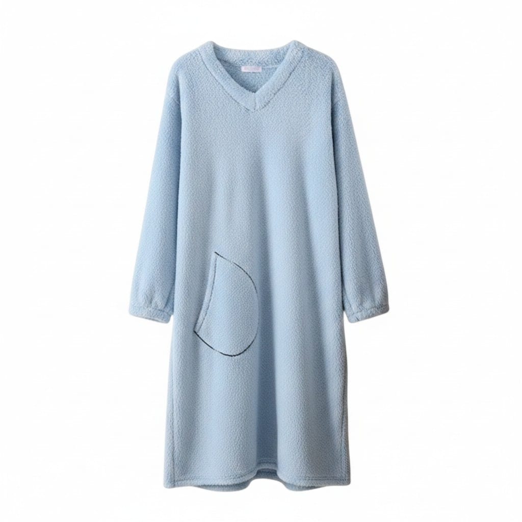 Robe de Chambre Femme Polaire Col V