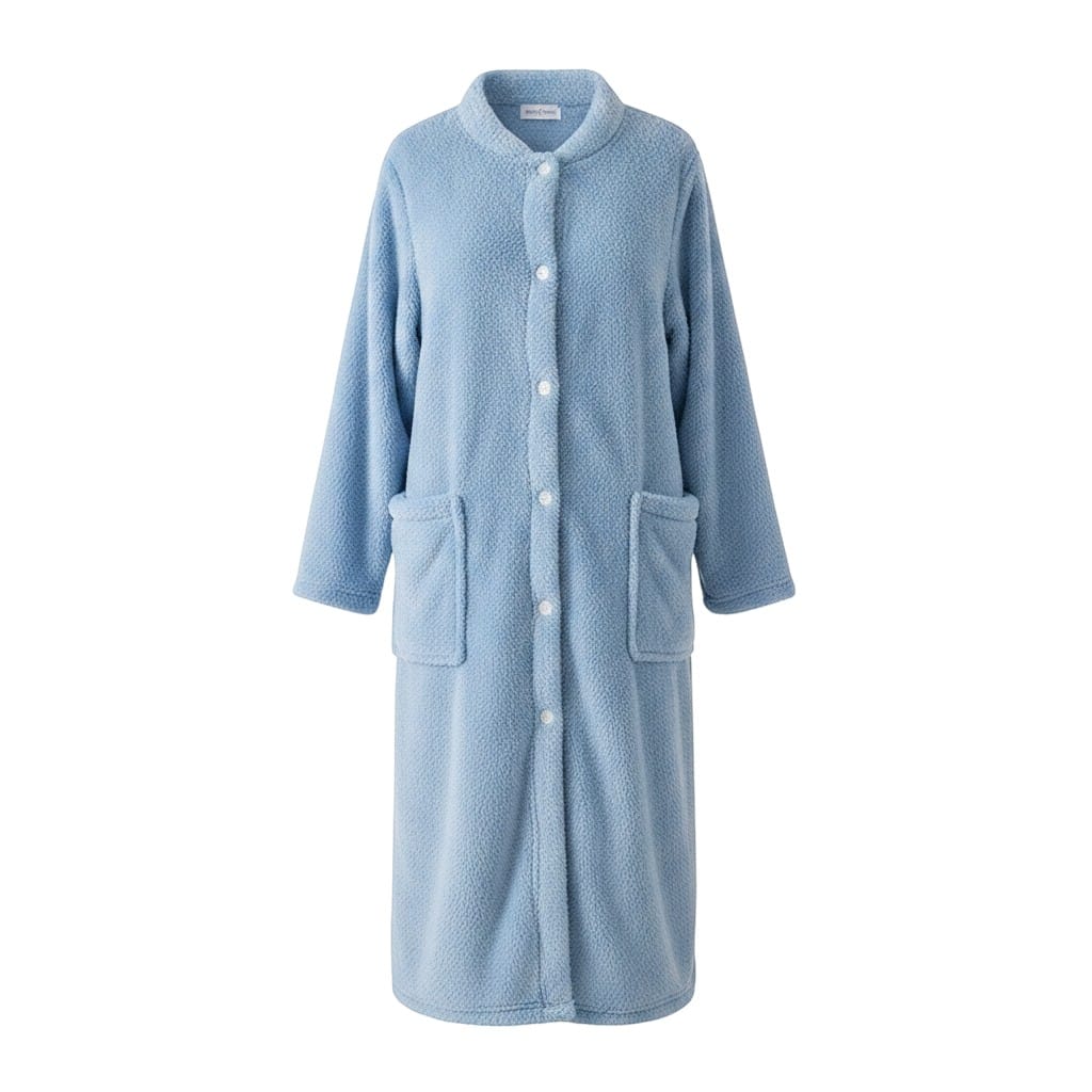 Robe de Chambre Femme Polaire Douce Mi-Longue