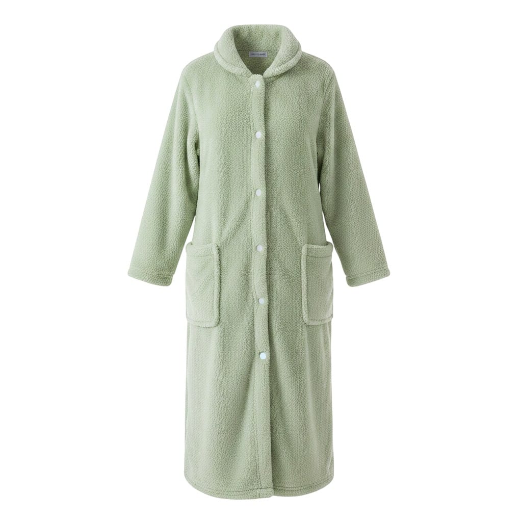 Robe de Chambre Femme Polaire Douce Mi-Longue