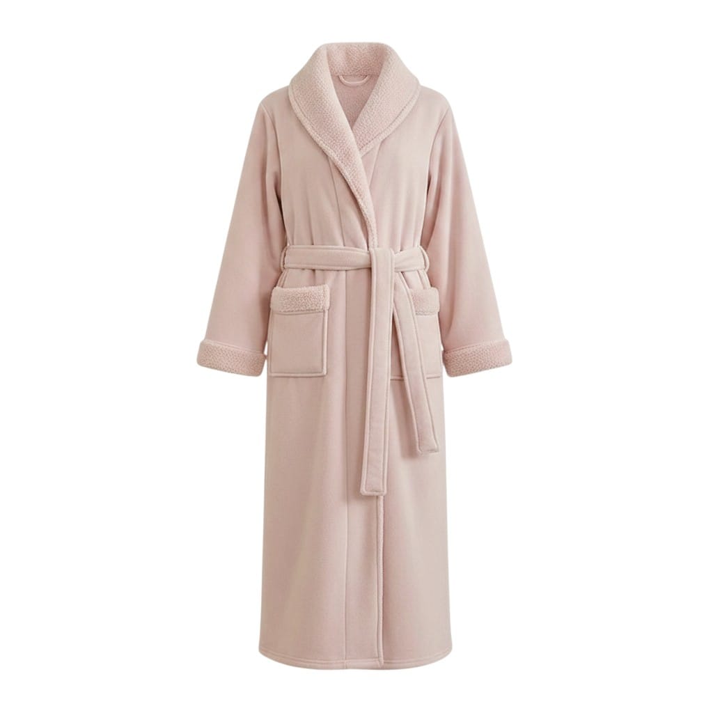 Robe de Chambre Femme Polaire Épais Ceinturé