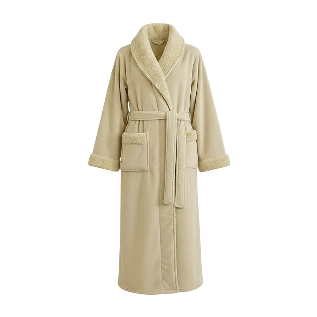 Robe de Chambre Femme Polaire Épais Ceinturé